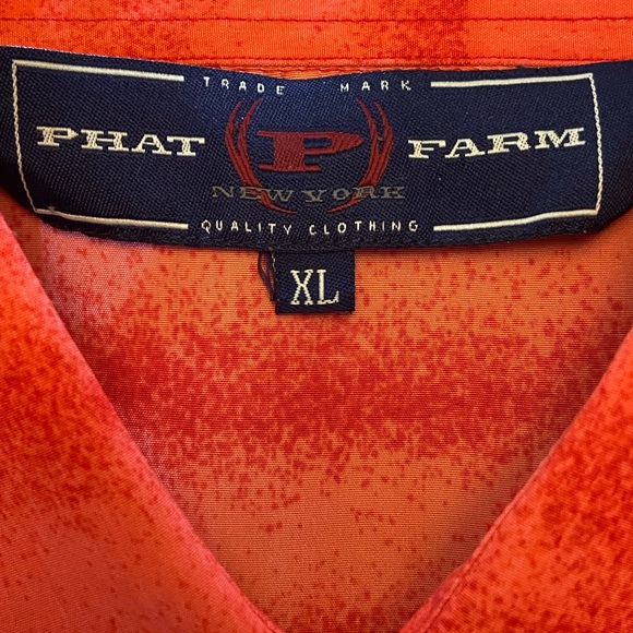 Vintage 90’s Phat farm men’s long sleeve graphic button down shirt XL - Picture 5 of 12